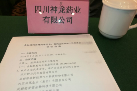 我公司代表德阳市重点医药企业，参加了四川省经信委组织的银企对接会